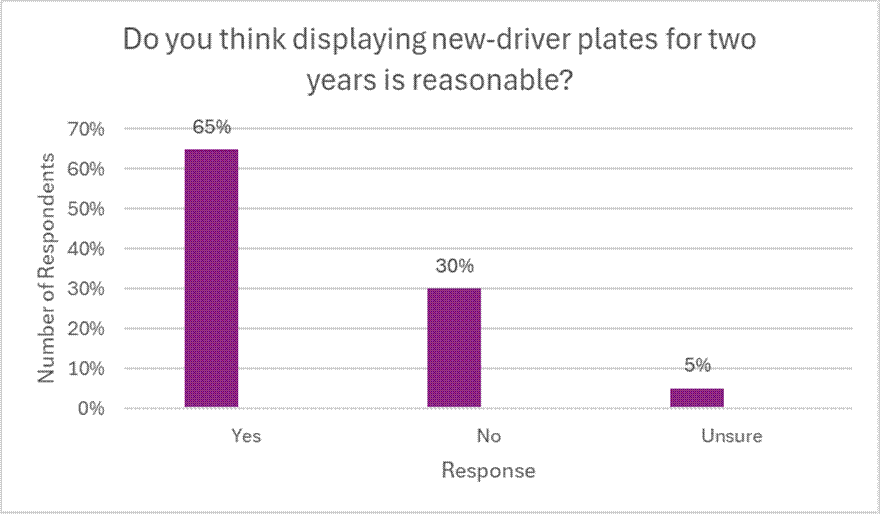 Do you think displaying new-driver plates for two years is reasonable?